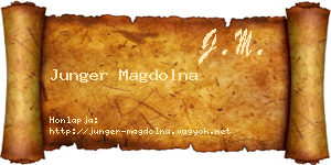 Junger Magdolna névjegykártya